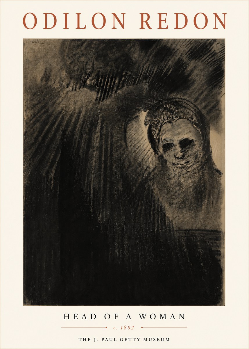 Odilon Redon Head of a Woman No6 - Juliste