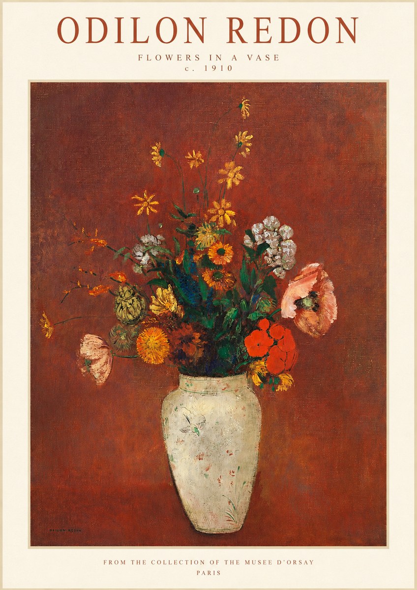 Odilon Redon Flowers in a Vase III No1 - Juliste