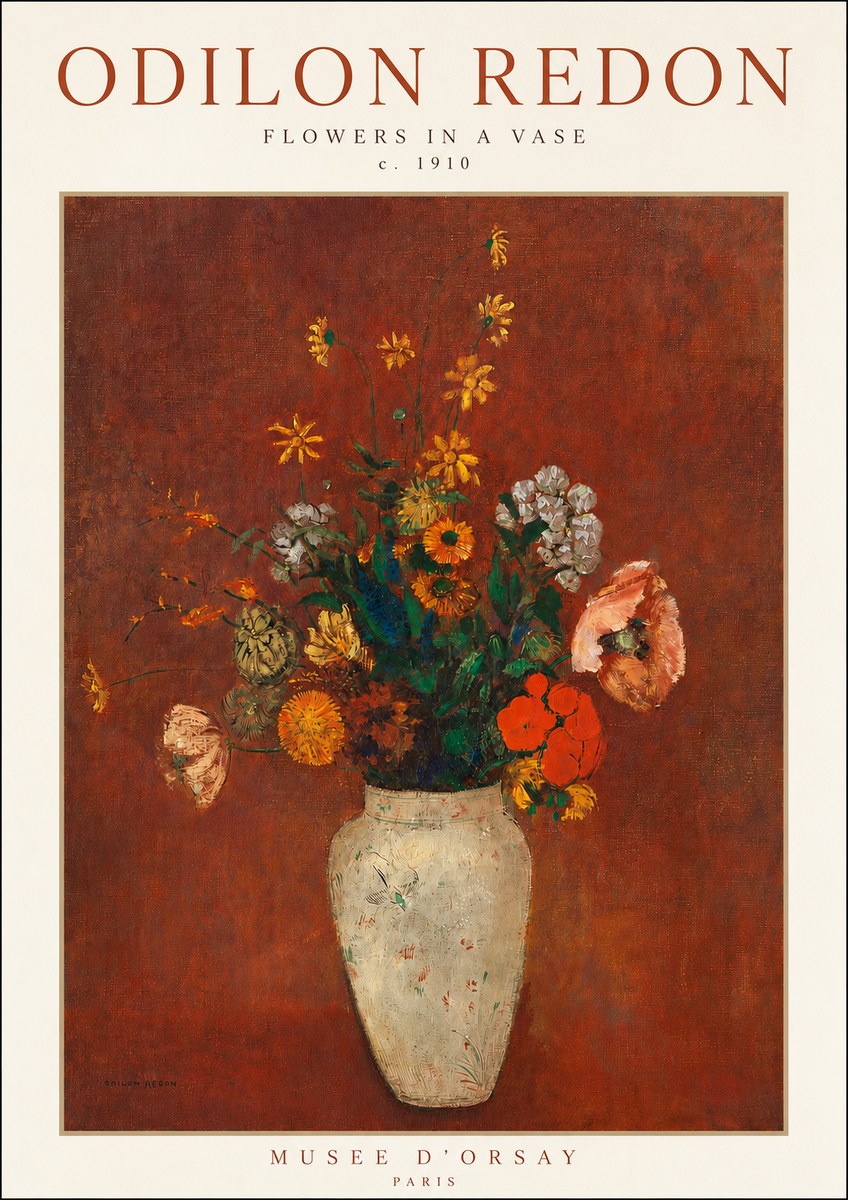 Odilon Redon Flowers in a Vase III No3 - Juliste