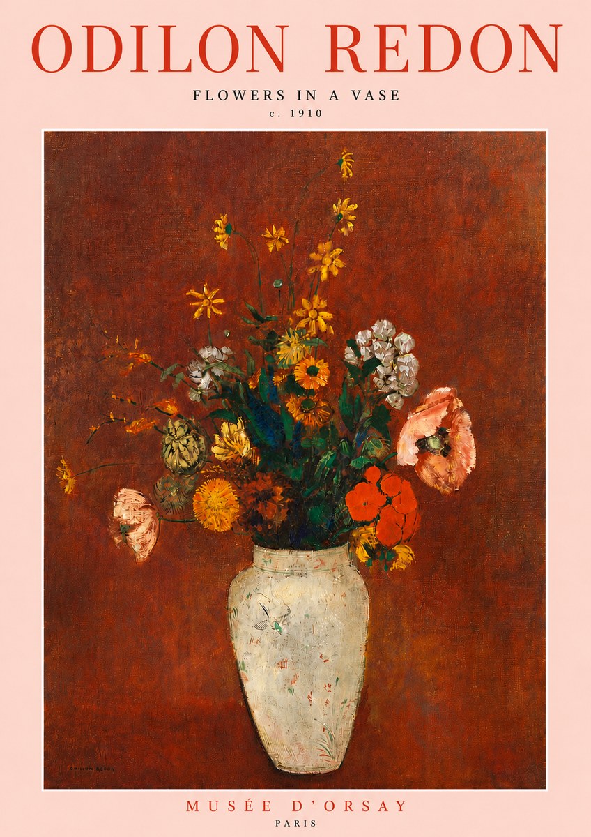 Odilon Redon Flowers in a Vase III No6 - Juliste