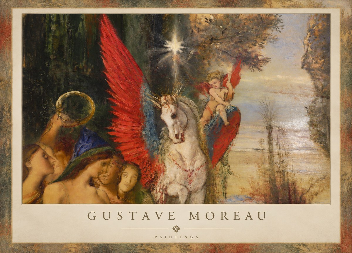 Gustave Moreau Pegasus No2 - Juliste