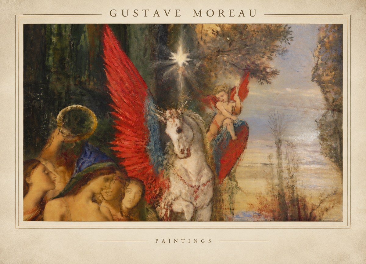 Gustave Moreau Pegasus No4 - Juliste