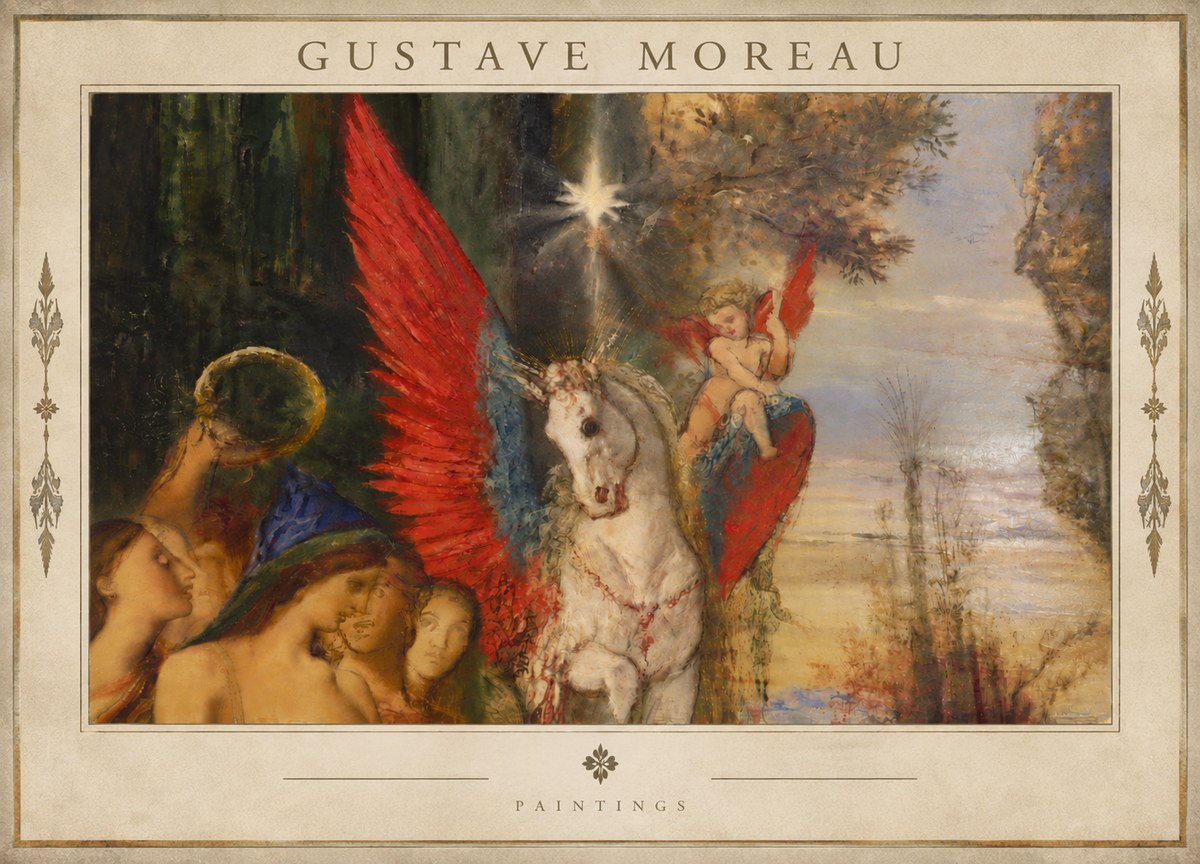 Gustave Moreau Pegasus No5 - Juliste