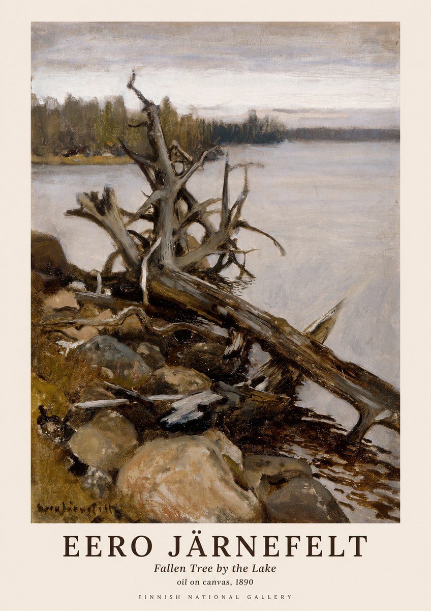Eero Järnefelt Fallen Tree by the Lake No1 - Juliste