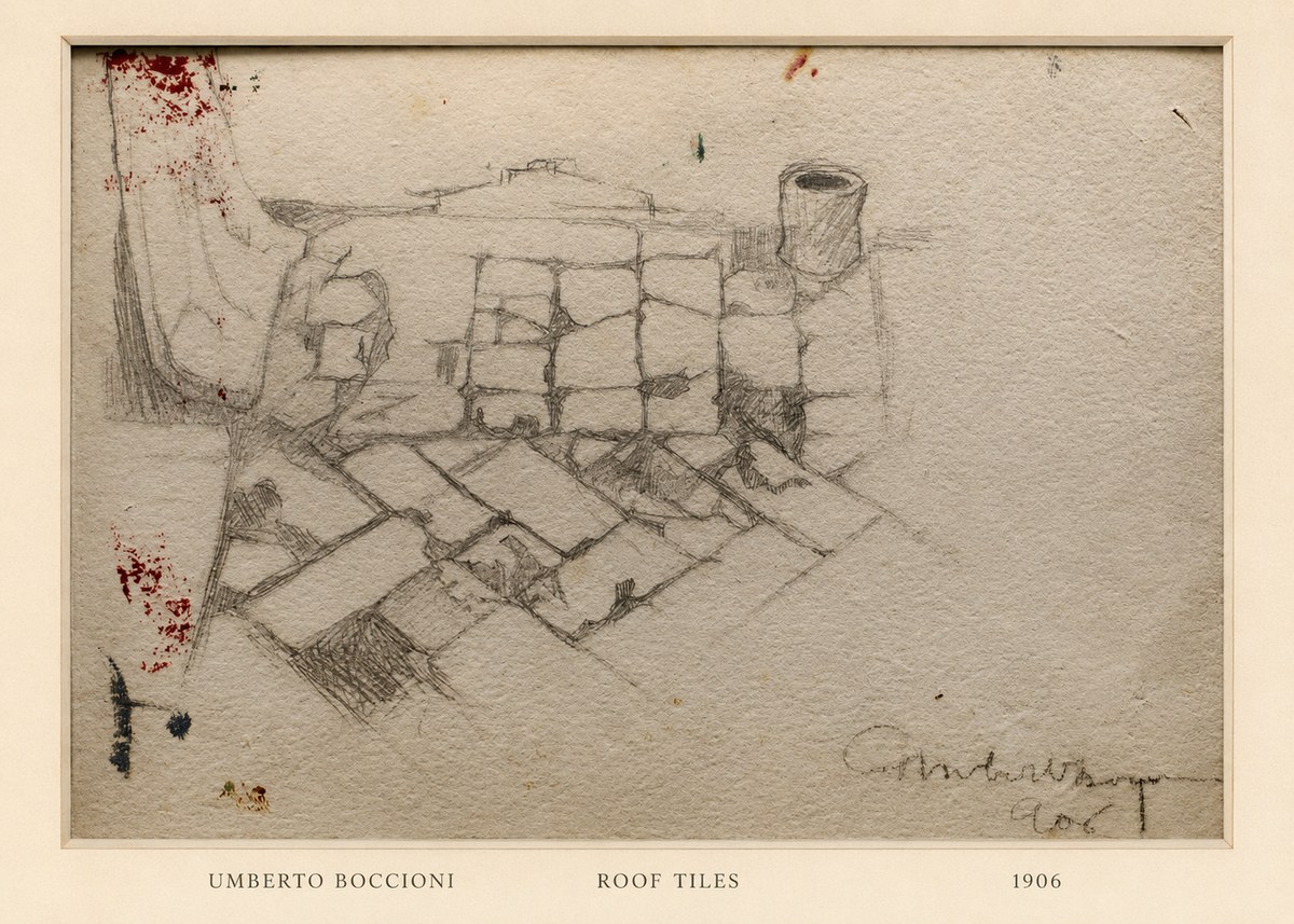 Umberto Boccioni Roof Tiles No6 - Juliste