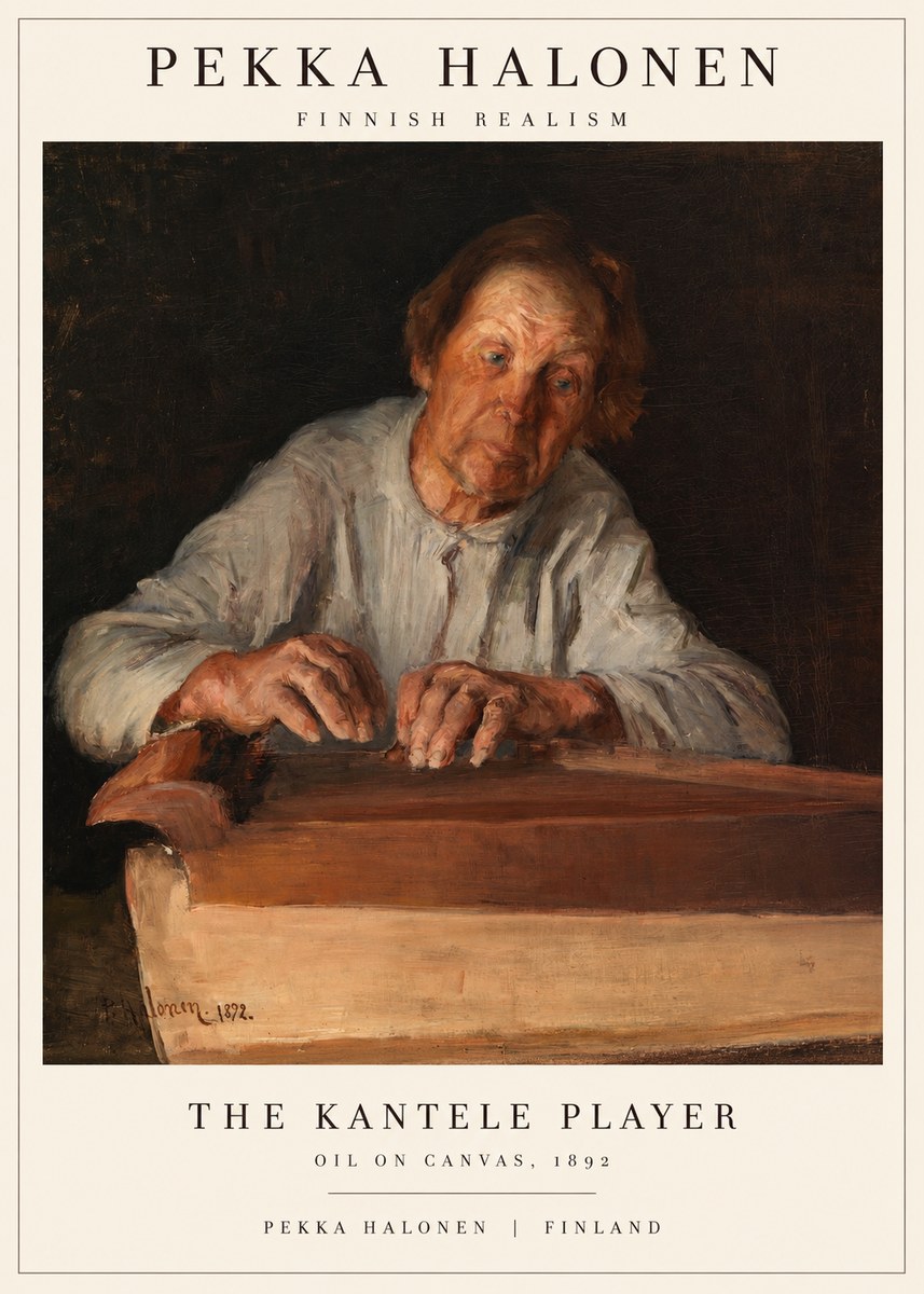 Pekka Halonen The Kantele Player No1 - Juliste