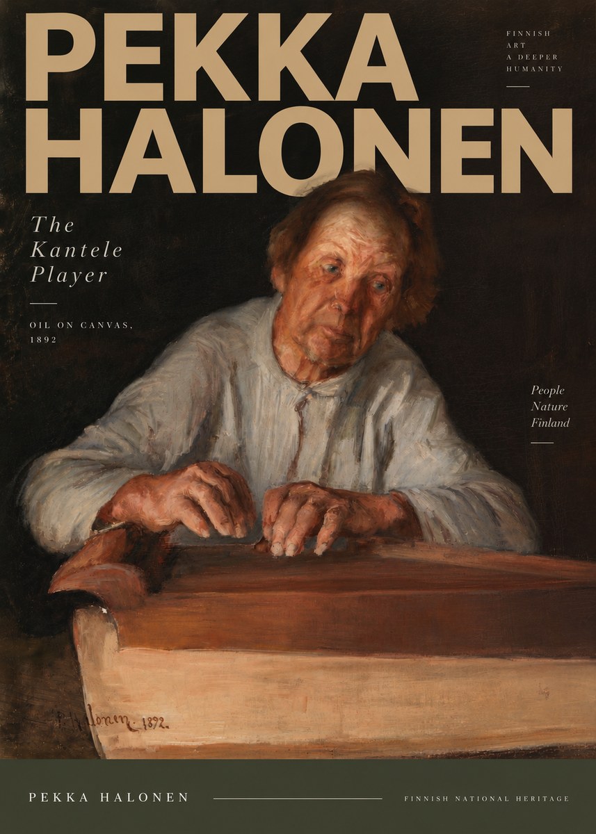 Pekka Halonen The Kantele Player No5 - Juliste