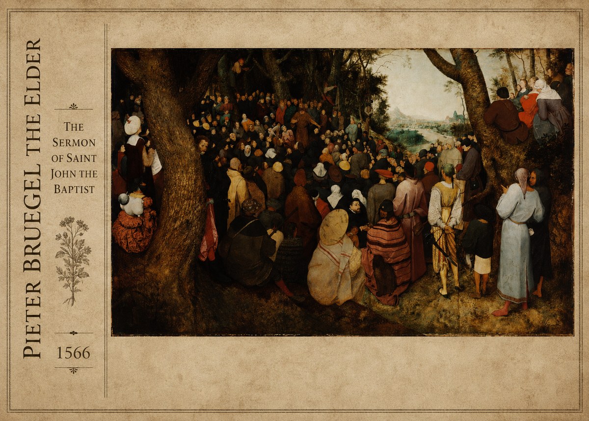 Pieter Bruegel The Sermon of Saint John the Baptist I No2 - Juliste