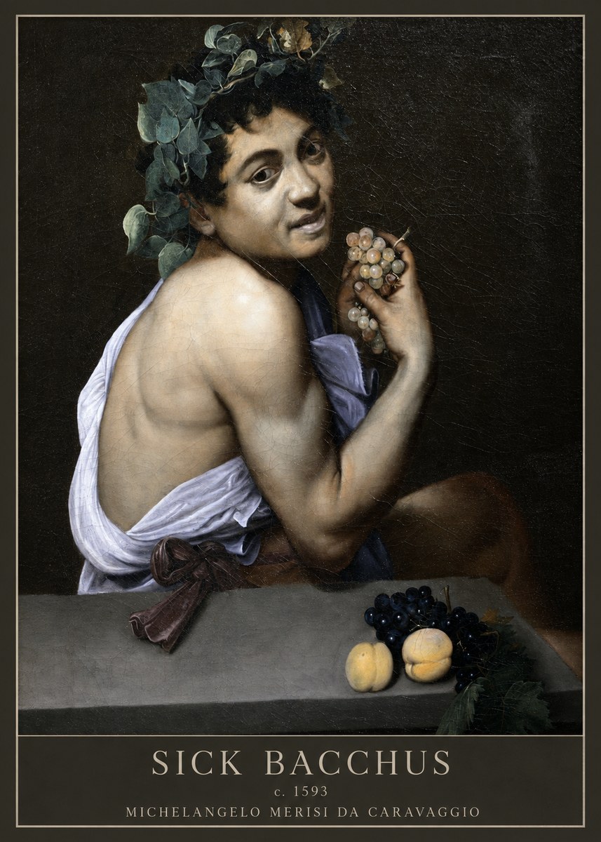 Michelangelo Merisi da Caravaggio Sick Bacchus No5 - Juliste