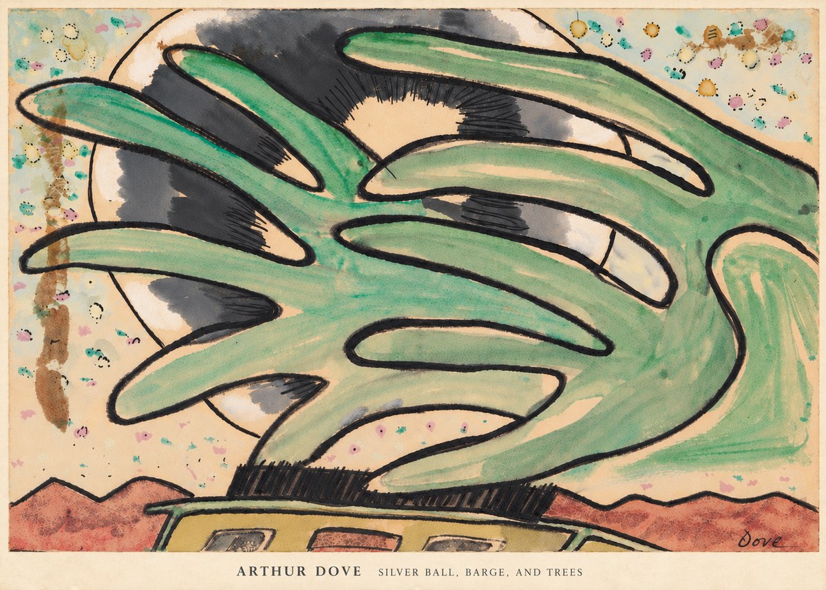 Arthur Dove Silver Ball, Barge, and Trees No6 - Juliste