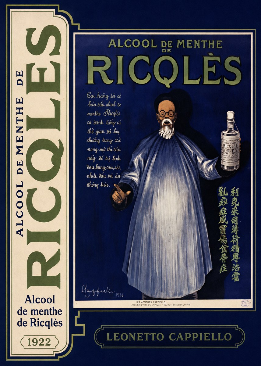 Leonetto Cappiello Alcool De Menthe De Ricqlès II No5 - Juliste
