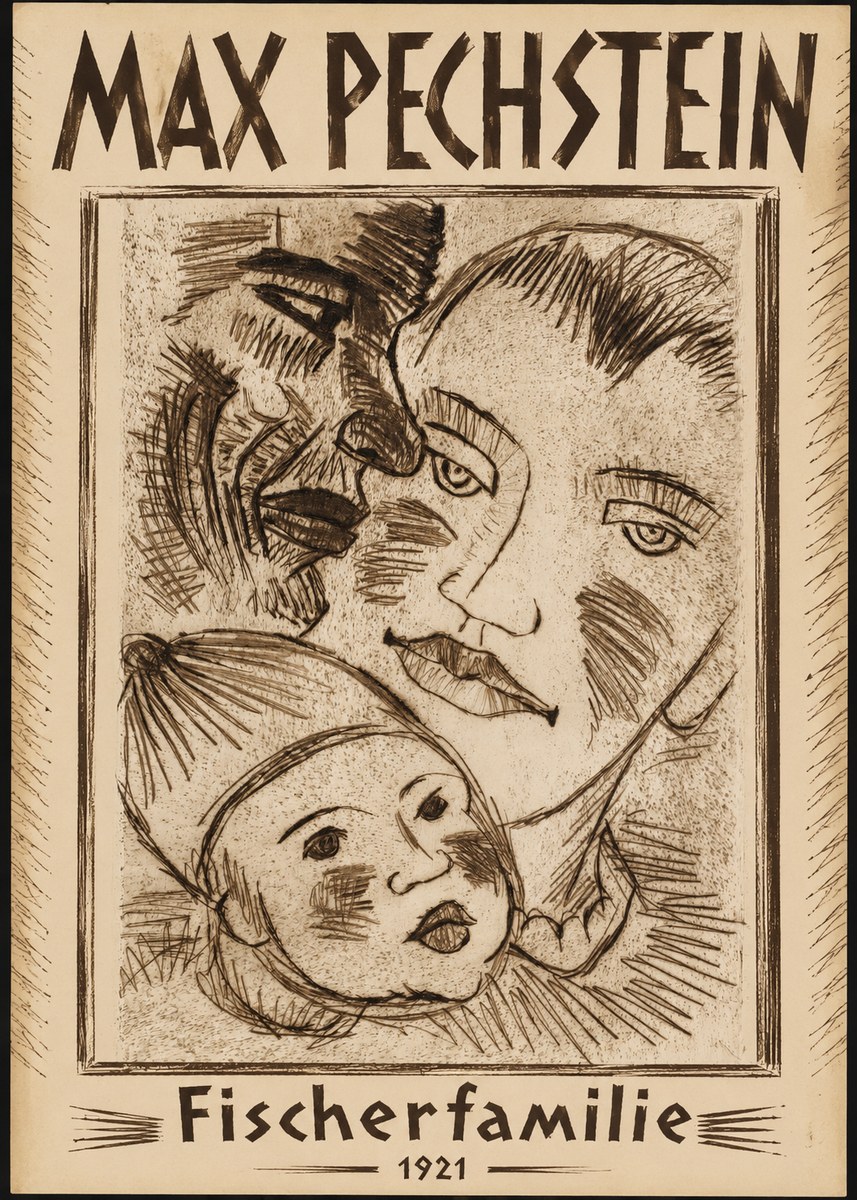 Max Pechstein Fischerfamilie No1 - Juliste