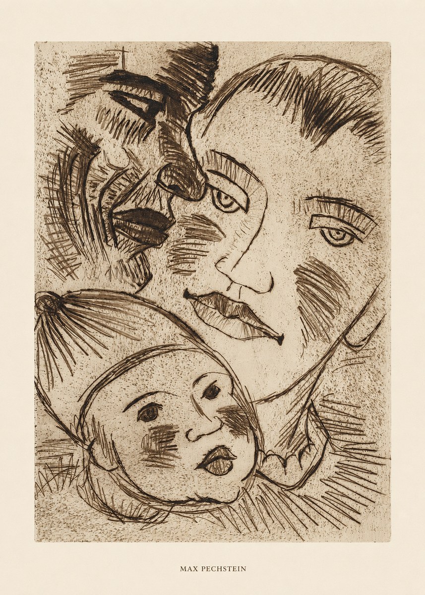 Max Pechstein Fischerfamilie No6 - Juliste