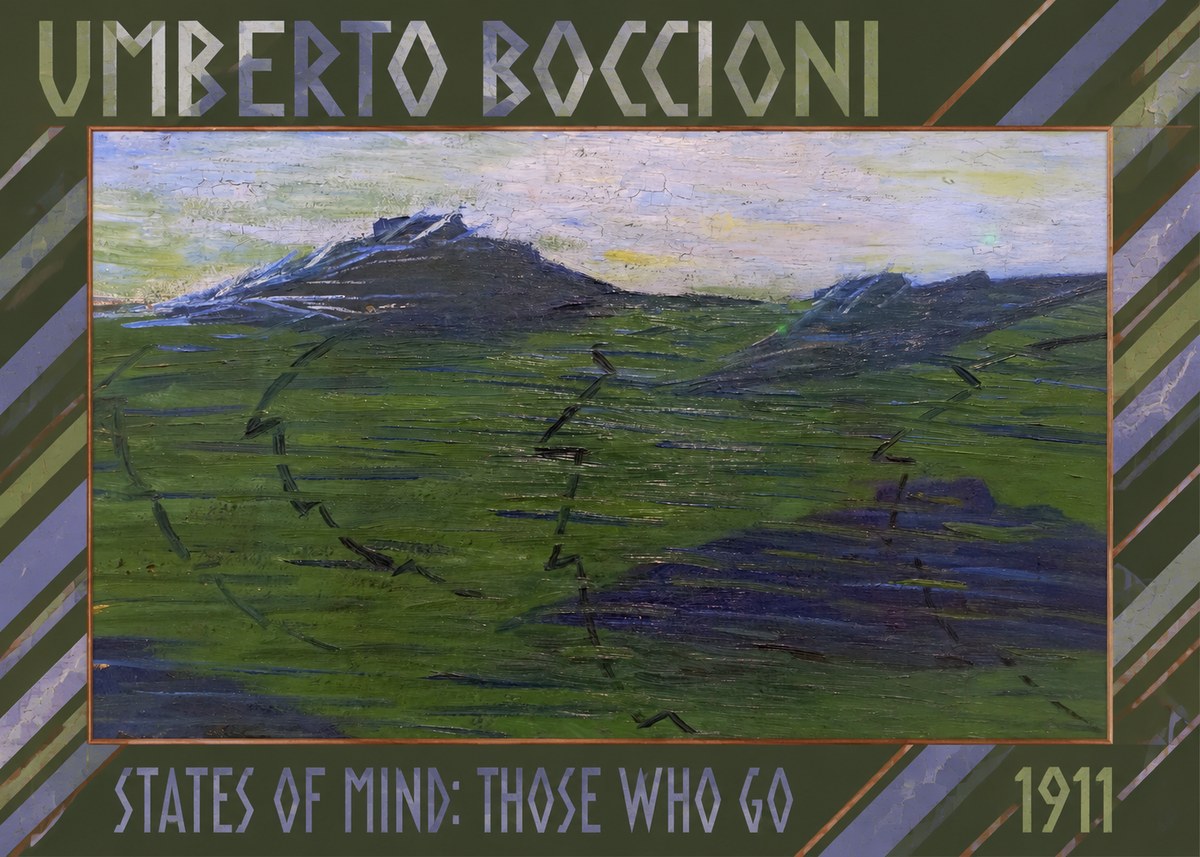Umberto Boccioni States of Mind: Those Who Go No1 - Juliste