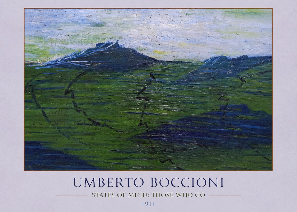 Umberto Boccioni States of Mind: Those Who Go No4 - Juliste