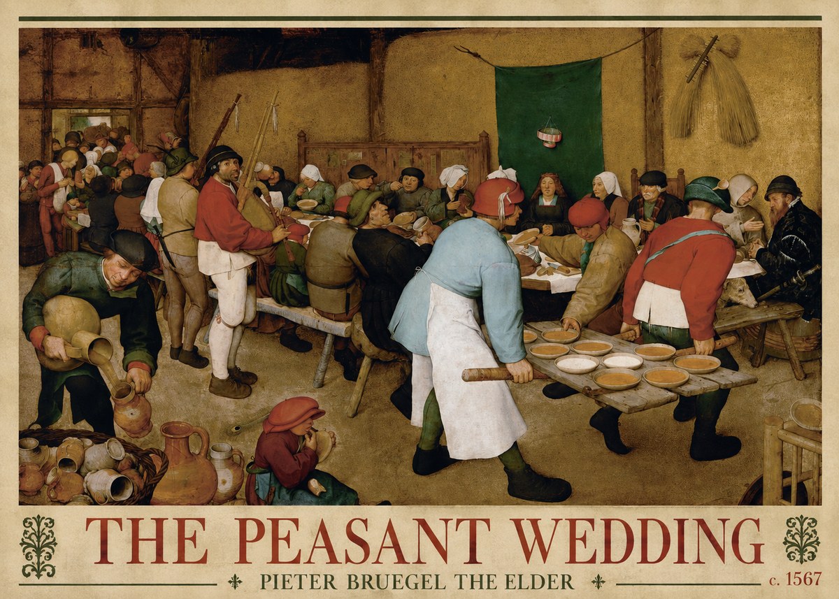 Pieter Bruegel The Peasant Wedding IV No3 - Juliste