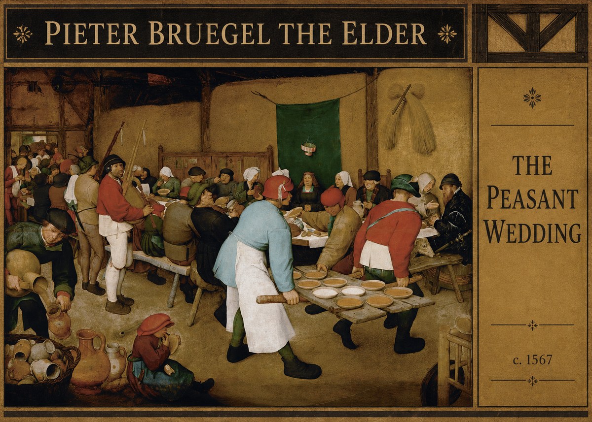 Pieter Bruegel The Peasant Wedding IV No4 - Juliste