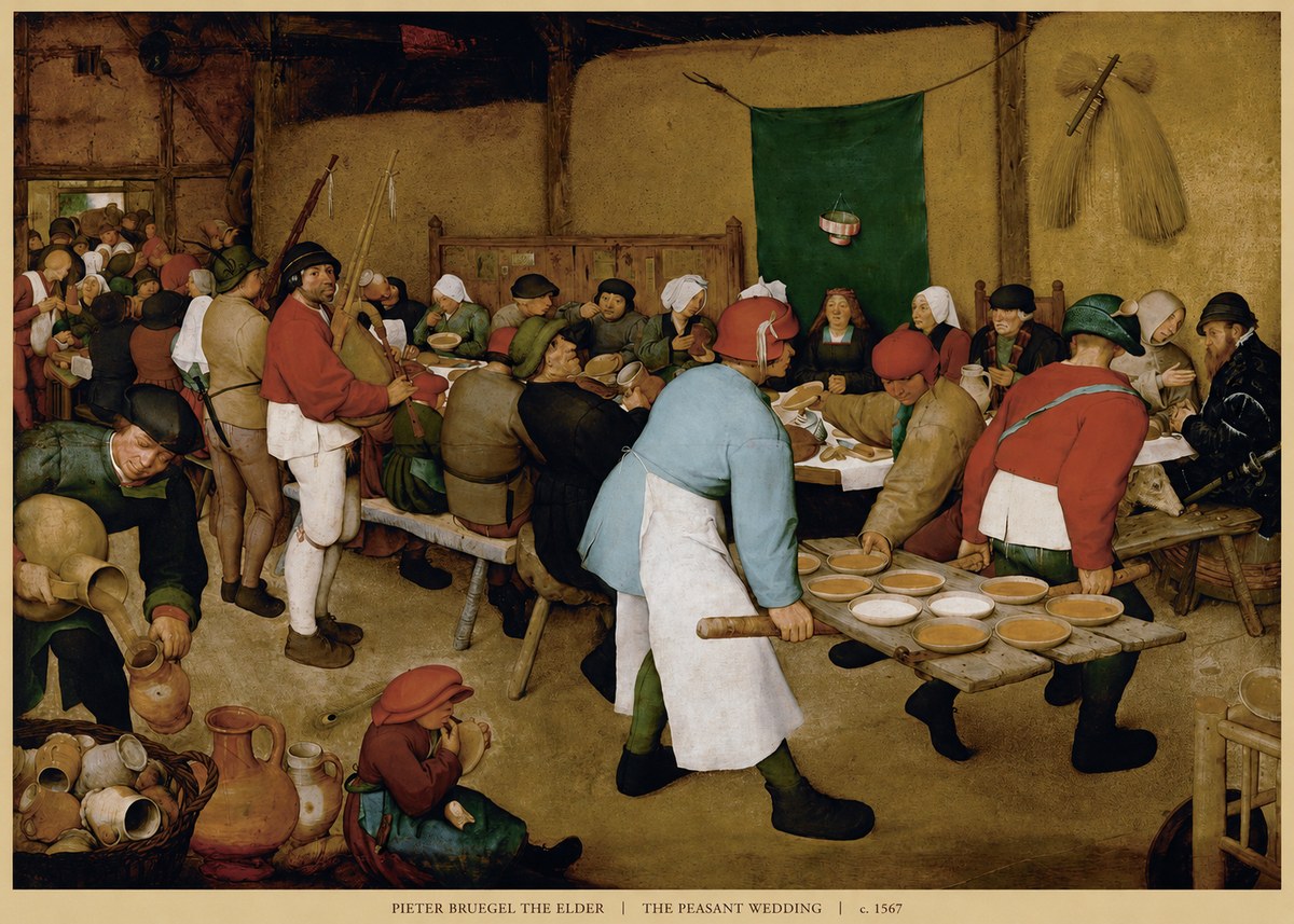 Pieter Bruegel The Peasant Wedding IV No6 - Juliste