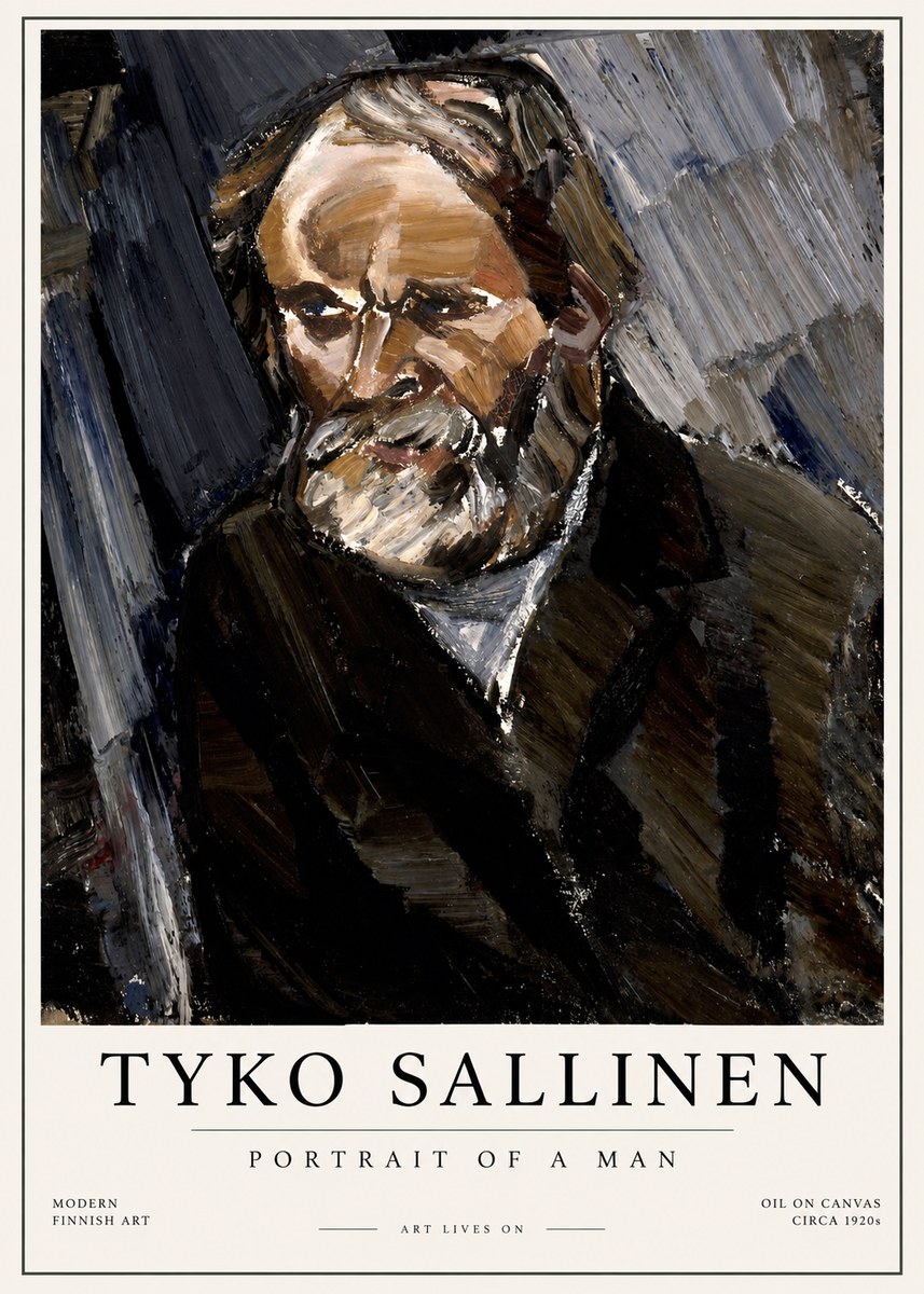 Tyko Sallinen Portrait of a Man III No1 - Juliste