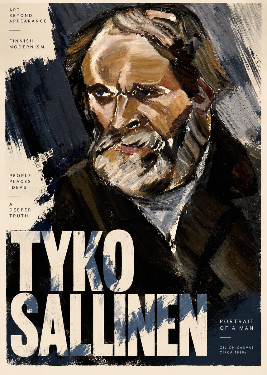 Tyko Sallinen Portrait of a Man III No3 - Juliste