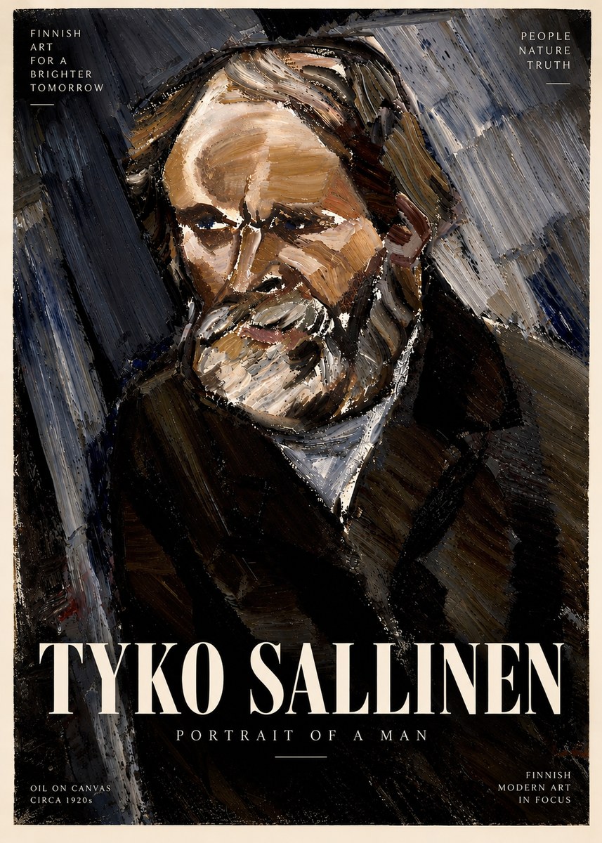 Tyko Sallinen Portrait of a Man III No4 - Juliste
