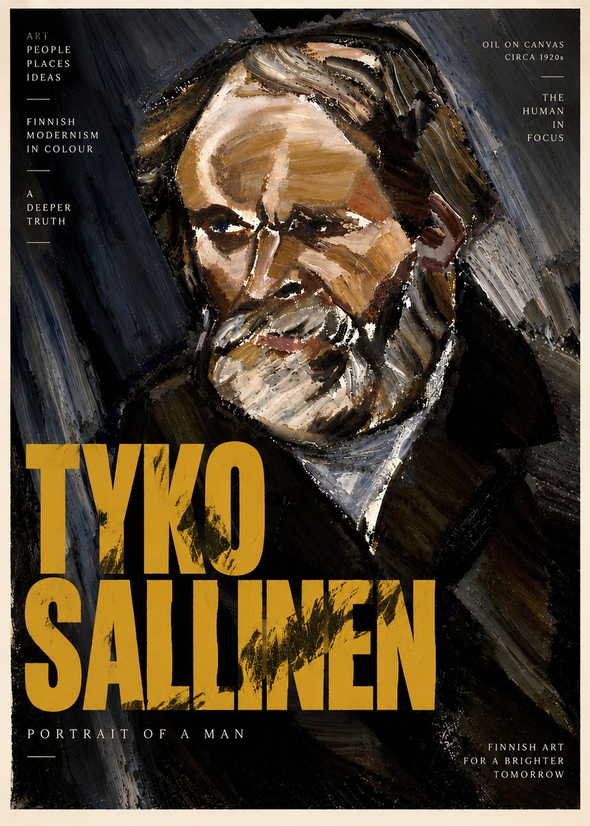 Tyko Sallinen Portrait of a Man III No5 - Juliste