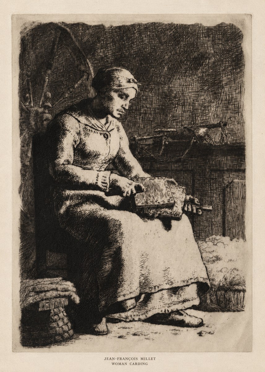 Jean-François Millet Woman Carding No5 - Juliste