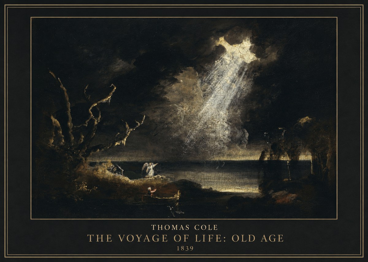 Thomas Cole The Voyage of Life: Old Age I No1 - Juliste