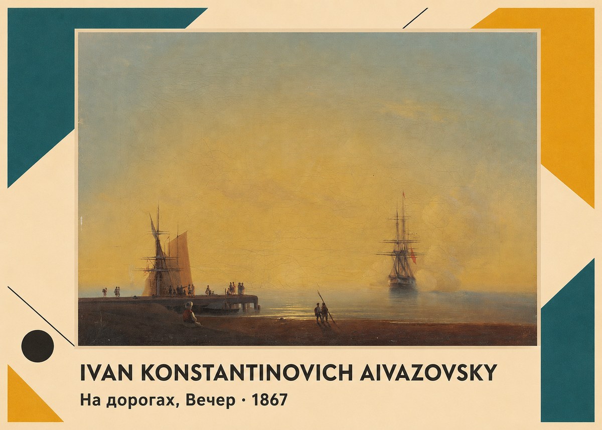 Ivan Konstantinovich Aivazovsky На Дорогах, Вечер No3 - Juliste