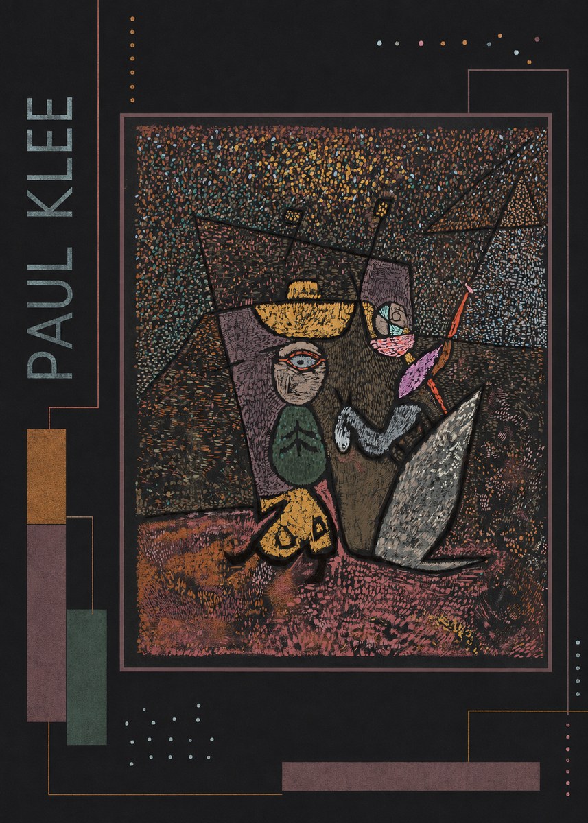 Paul Klee Man, Beast and Plant No2 - Juliste