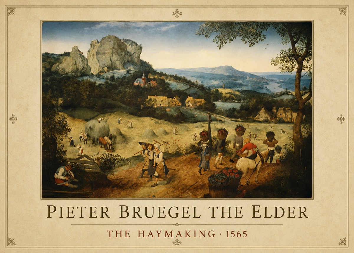 Pieter Bruegel The Haymaking No1 - Juliste