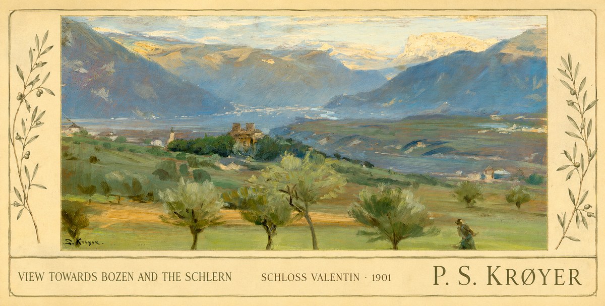 P.S. Krøyer View Towards Bozen and the Schlern No4 - Juliste