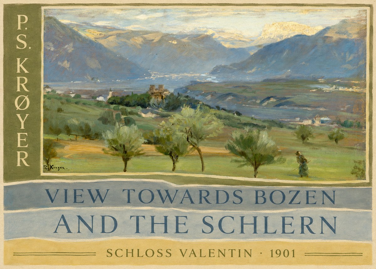 P.S. Krøyer View Towards Bozen and the Schlern No6 - Juliste