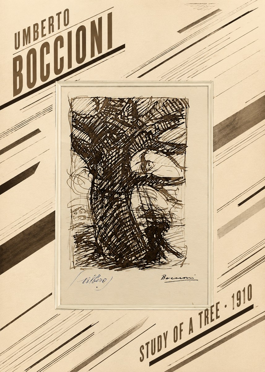 Umberto Boccioni Study of a Tree No2 - Juliste