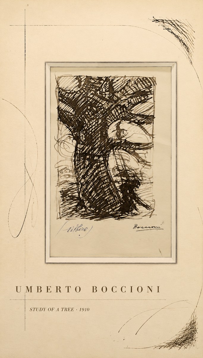 Umberto Boccioni Study of a Tree No5 - Juliste