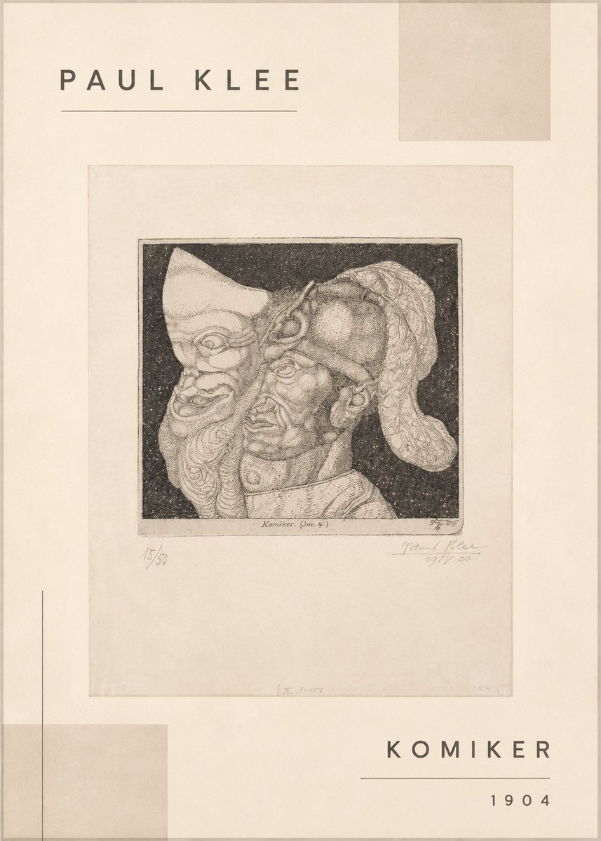 Paul Klee Komiker No1 - Juliste