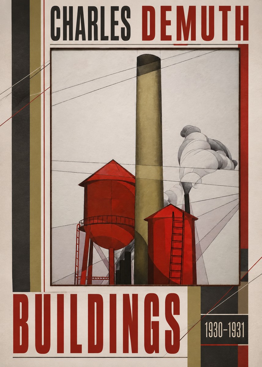 Charles Demuth Buildings No2 - Juliste