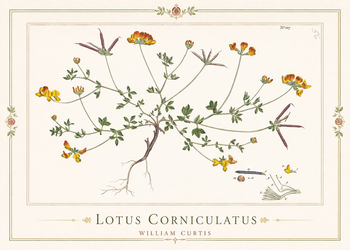 William Curtis Lotus Corniculatus I No1 - Juliste