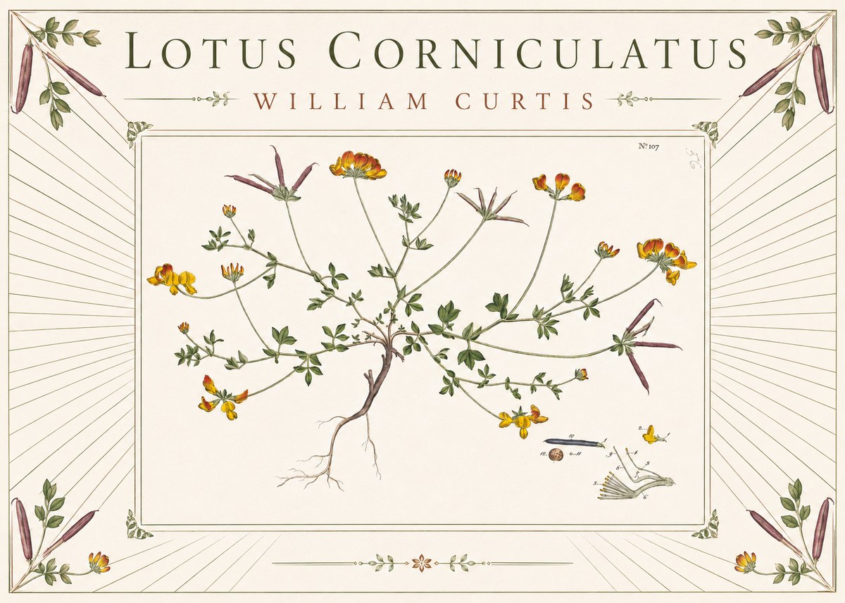 William Curtis Lotus Corniculatus I No3 - Juliste