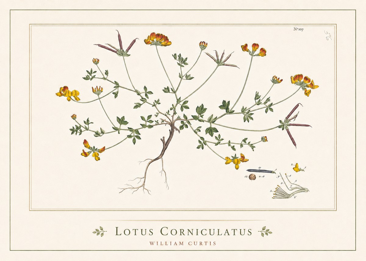 William Curtis Lotus Corniculatus I No5 - Juliste