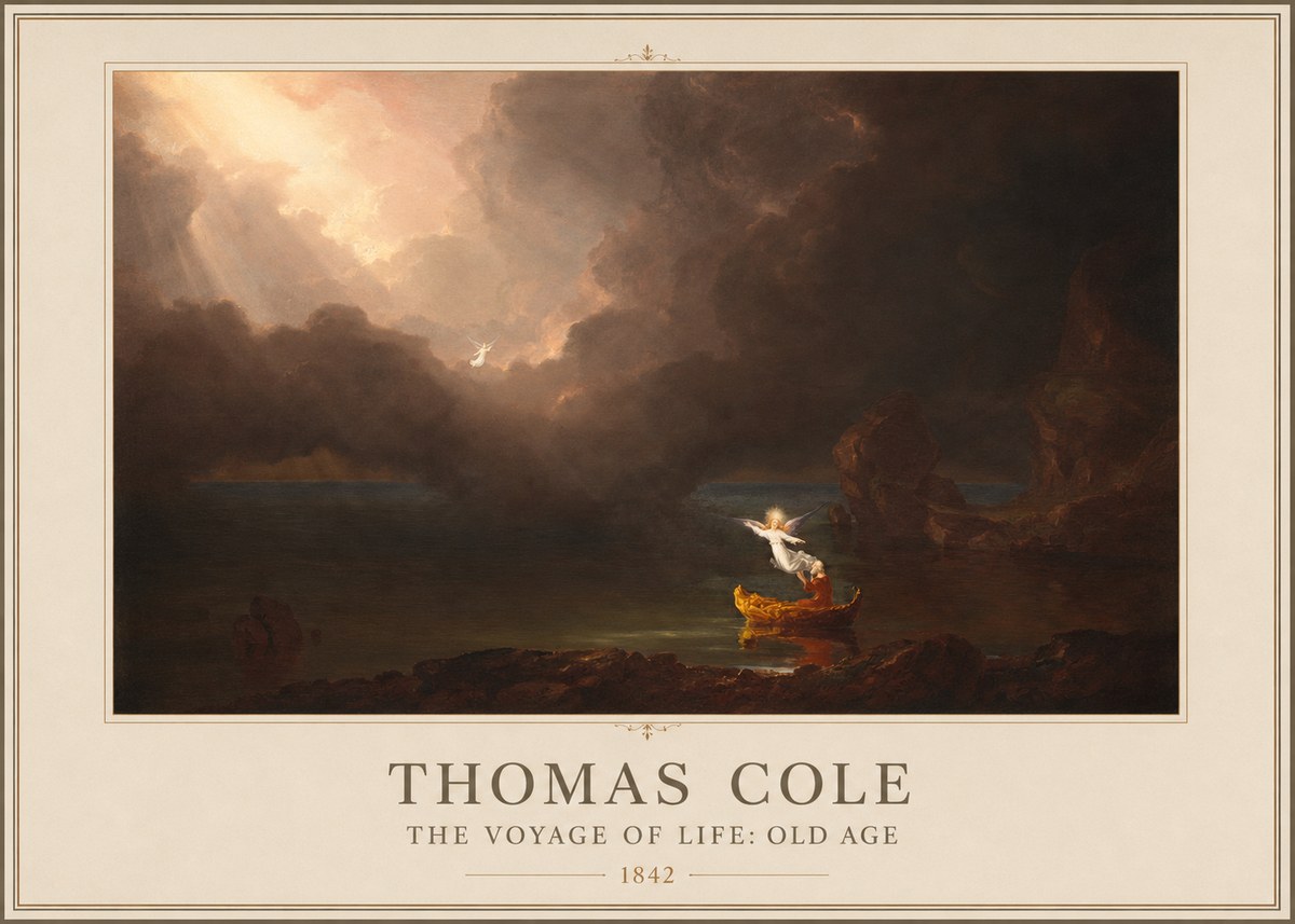 Thomas Cole The Voyage of Life: Old Age II No1 - Juliste