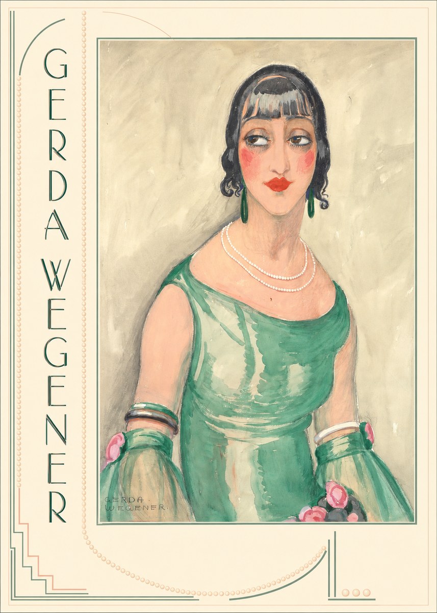Gerda Wegener Portrait of a Woman in Green Dress No3 - Juliste