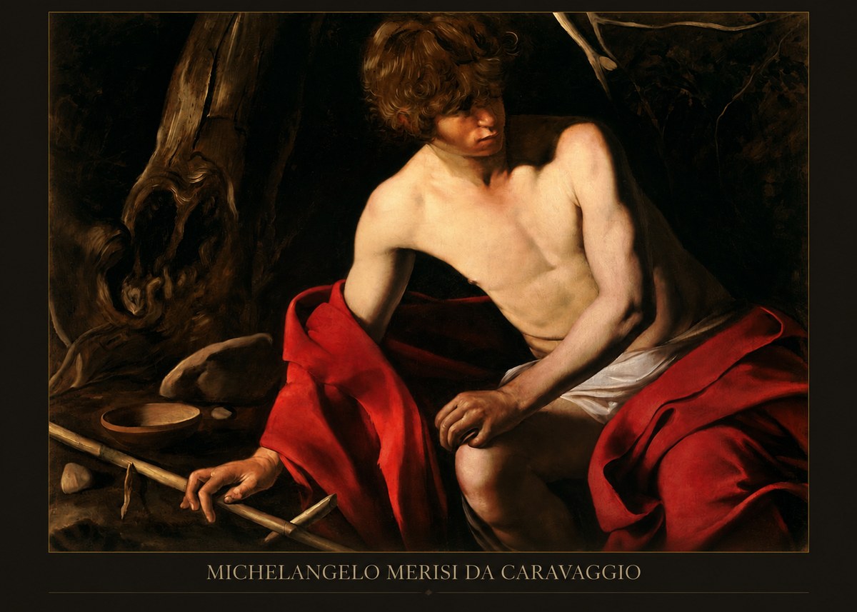 Michelangelo Merisi da Caravaggio John the Baptist (Youth with a Ram) No4 - Juliste
