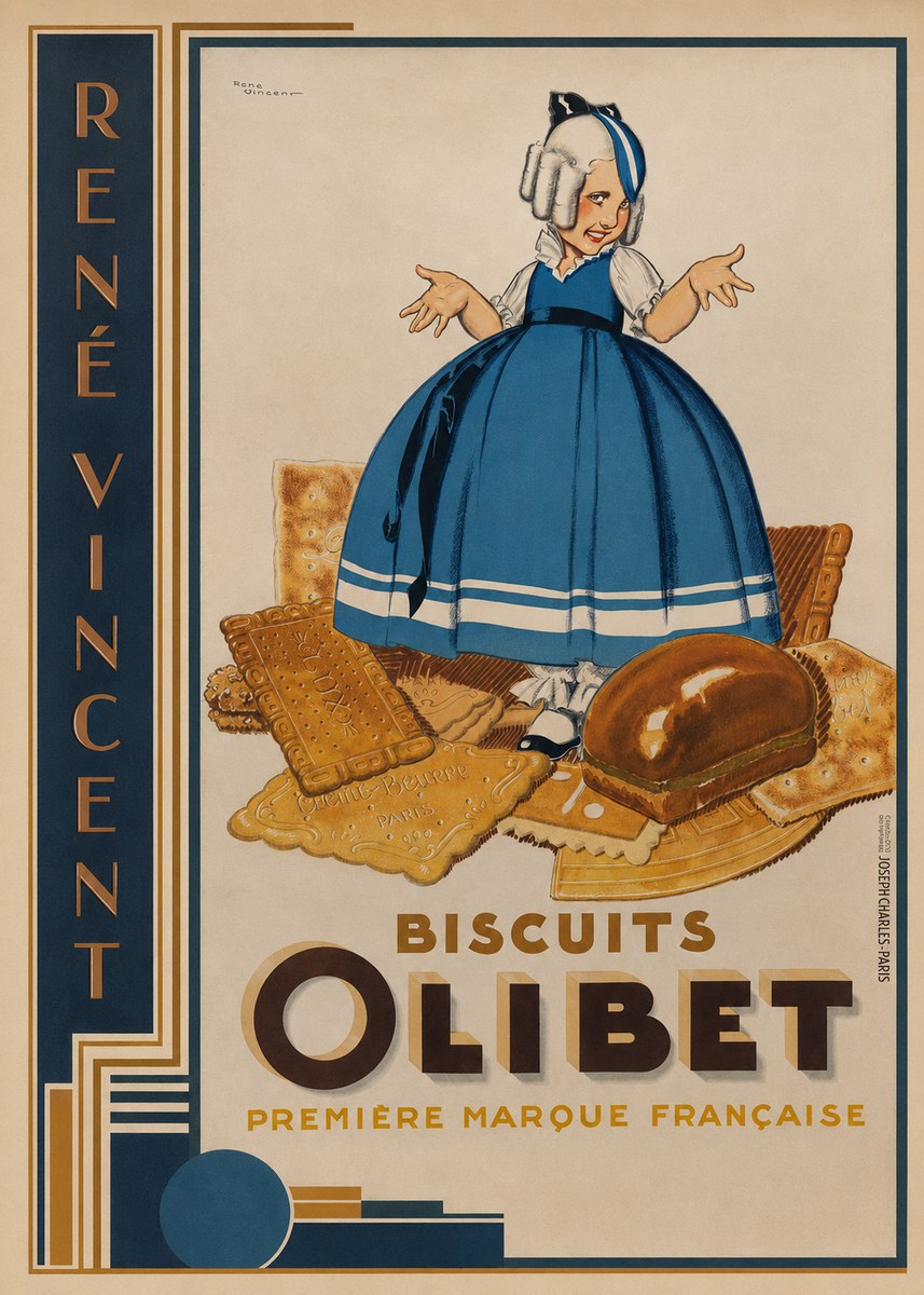René Vincent Biscuits Olibet No2 - Juliste