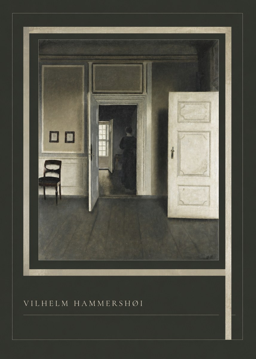 Vilhelm Hammershøi Interior, Strandgade 30 I No3 - Juliste