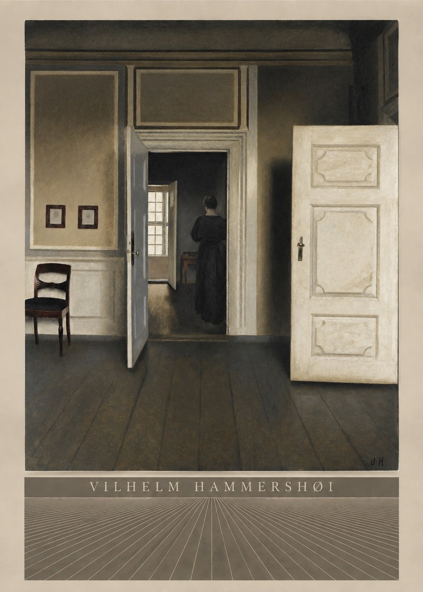 Vilhelm Hammershøi Interior, Strandgade 30 I No5 - Juliste