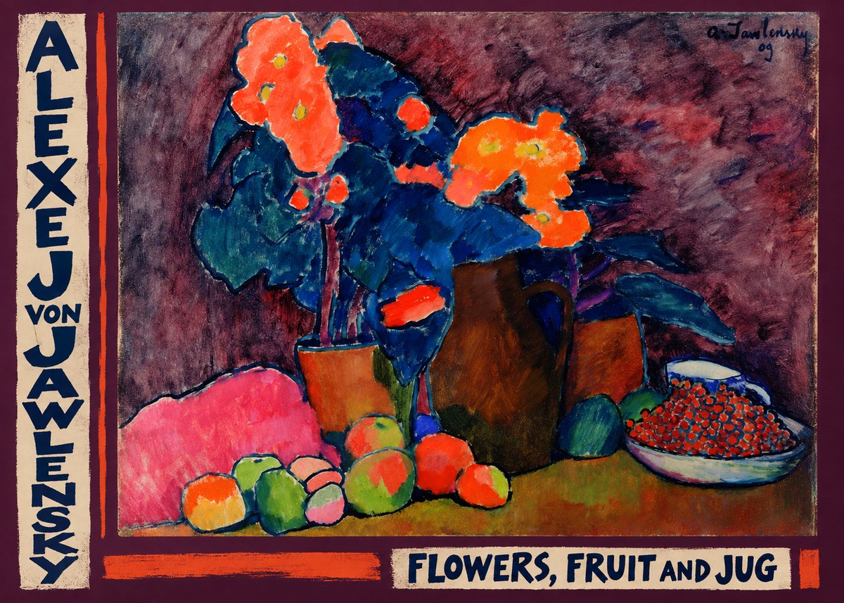 Alexej von Jawlensky Flowers, Fruit and Jug No2 - Juliste