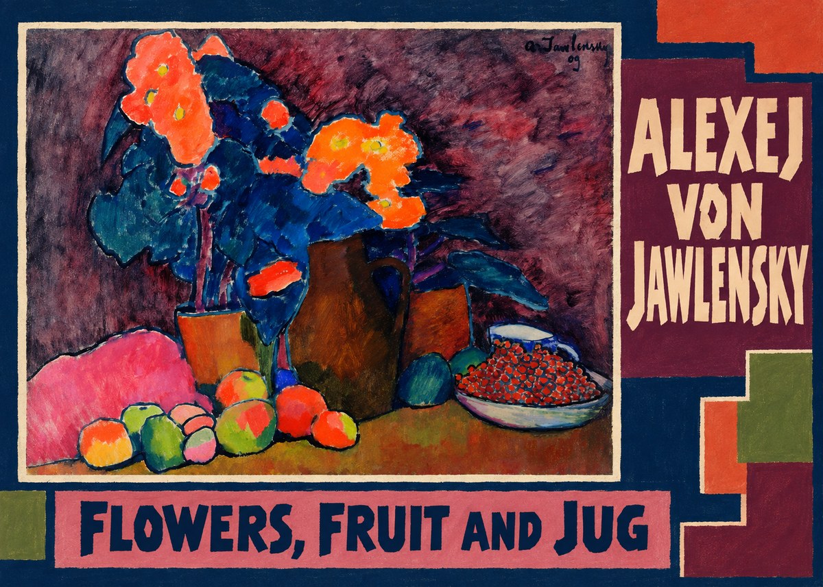 Alexej von Jawlensky Flowers, Fruit and Jug No3 - Juliste