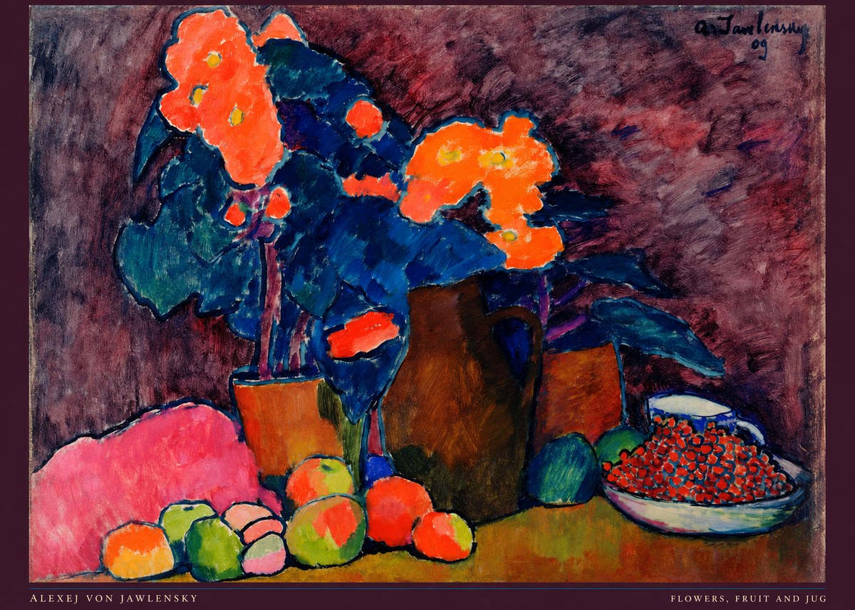 Alexej von Jawlensky Flowers, Fruit and Jug No6 - Juliste
