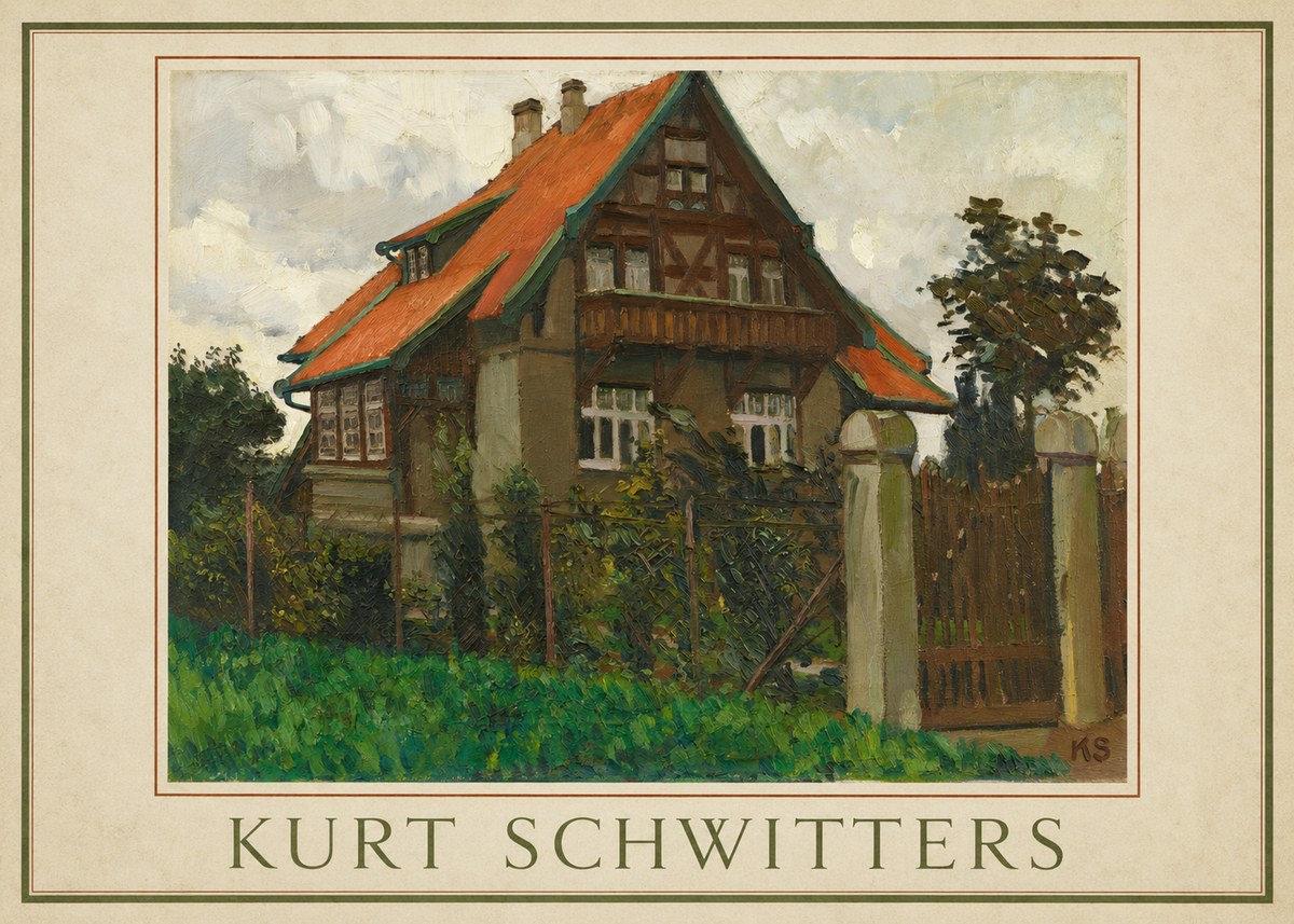Kurt Schwitters The House on Berggasse No1 - Juliste